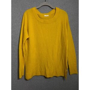 Gap Mustard Yellow‎ Soft Knit Sweater Cozy Minimalist Oversized Women's L